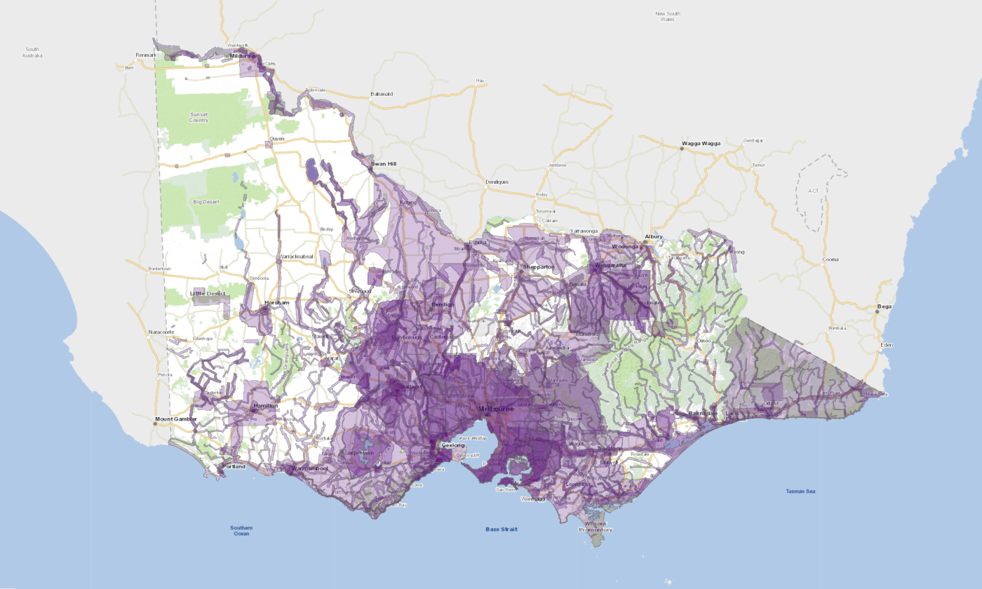 Vicmap Elevation - LiDAR DEMs Collection - coverage